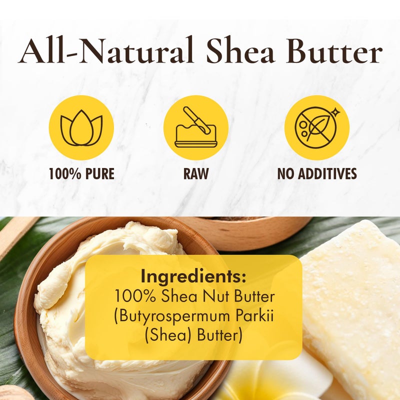 HalalEveryDay Raw Unrefined Grade A Soft and Smooth Yellow African Shea Butter from Ghana - Amazing quality and consistency - comes in a 16 oz Jar - Total weight approximately 14 oz - Image 4